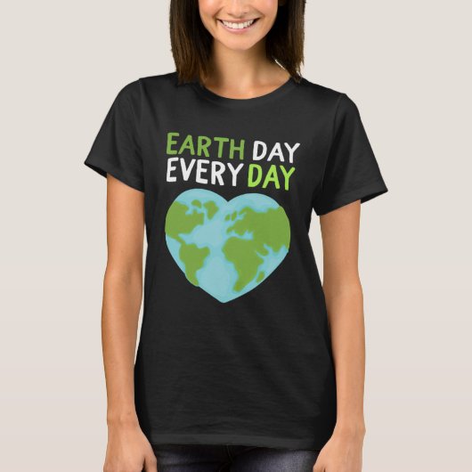 Earth Day Everyday Rainbow Pine Tree Nature Green  T-Shirt (Vorderseite)