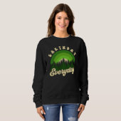 Earth Day Everyday Retro Groovy Rainbow Save Envir Sweatshirt (Vorne ganz)