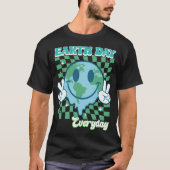 Earth Day Everyday Smile Face Hippie 54th Earth T-Shirt (Vorderseite)