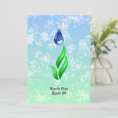 Earth Day Flat Card (Stehend Vorderseite)
