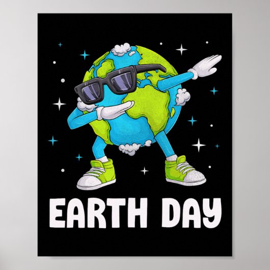 Earth Day Funny Dab Dabing Earth Day Design Kids Poster (Vorne)