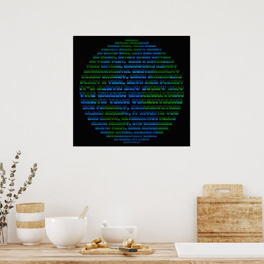 Earth Day Globe Poster (Küche)