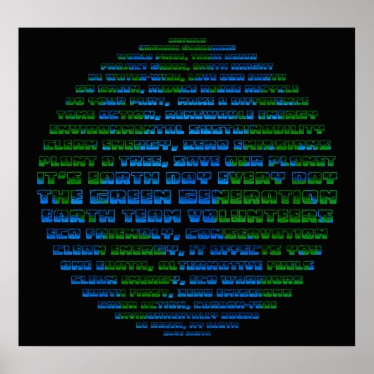 Earth Day Globe Poster (Vorne)