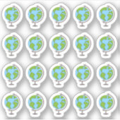 Earth Day Globe World Map Geography Reiseplaner Aufkleber (Vorderseite)