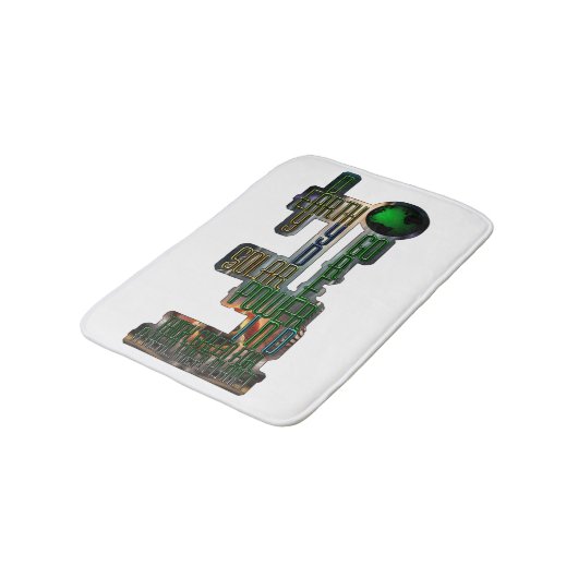 Earth Day Go Green Bath Mat Badematte (Schrägansicht)