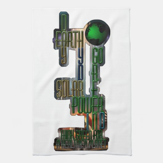 Earth Day Go Green Handtuch (Vertikal)