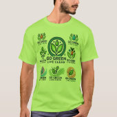 Earth Day Go Green, Live Clean Men Basic T-Shirt (Vorderseite)