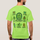 Earth Day Go Green, Live Clean Men Basic T-Shirt (Rückseite)