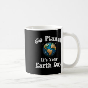 Earth Day Go Planet Es ist Ihr Vintager Tag auf de Kaffeetasse