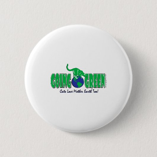 Earth Day Going Green T-Shirt Button (Vorderseite)