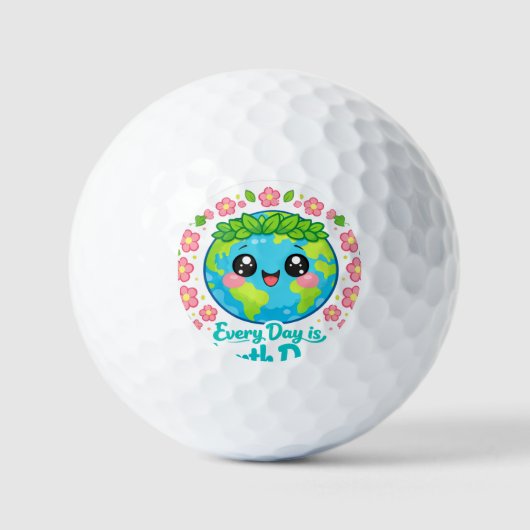 Earth Day Golf Balls Golfball (Vorderseite)