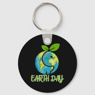 Earth Day Great Vintag Earth Day Elephant Shirt1 Schlüsselanhänger