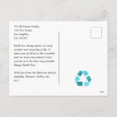 Earth Day Gruß Feiertagspostkarte (Rückseite)