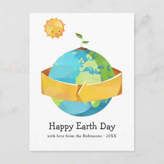 Earth Day Gruß Feiertagspostkarte (Vorderseite)
