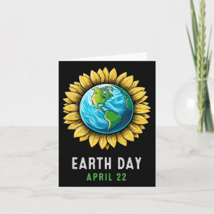 Earth Day Happy Earth Day Sonnenblume Erde Kinder Karte