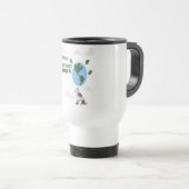Earth Day Harmony - Blue & Green Illustration Reisebecher (VorderseiteRechts)
