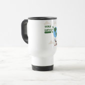Earth Day Harmony - Blue & Green Illustration Reisebecher (Vorderseite Links)