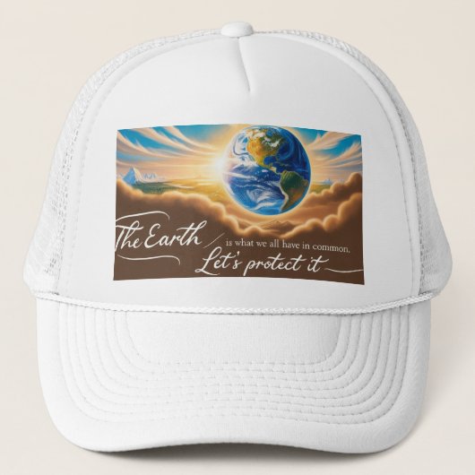 Earth Day Hat Truckerkappe (Vorderseite)