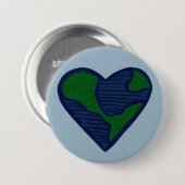 Earth Day Heart Earthy Liebe Button (Vorne & Hinten)