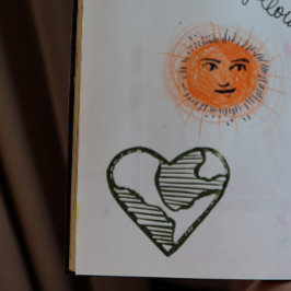 Earth Day Heart Earthy Liebe Permastempel