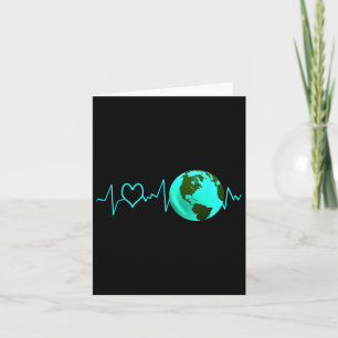 Earth Day Heartbeat Recycelnd Klimawandel Karte