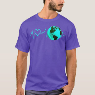 Earth Day Heartbeat Recycelnd Klimawandel T-Shirt