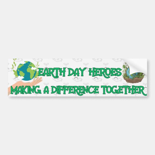 "Earth Day Heroes" Autoaufkleber (Vorne)