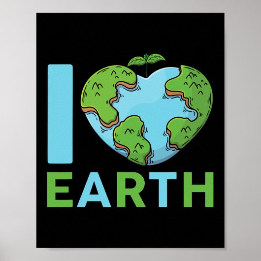 Earth Day - Ich bin Liebe Earth Heart Kids Kleinki Poster (Vorne)