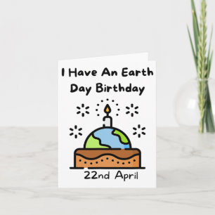 Earth Day is My Birthday Pro Environment Party Karte