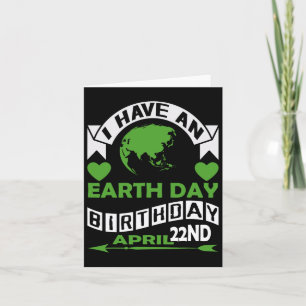 Earth Day is My Birthday Pro Environment Party Kid Karte