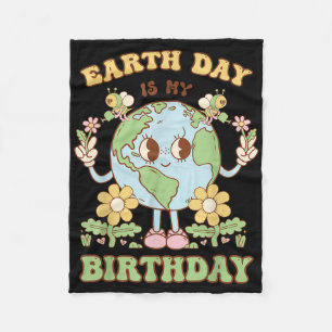 Earth Day ist mein Geburtstag 22. April Natur Cons Fleecedecke