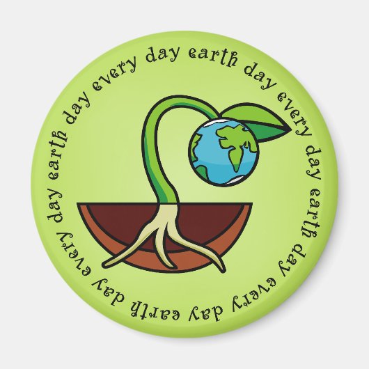 Earth Day Jeden Day Magazin Magnet (Vorne)