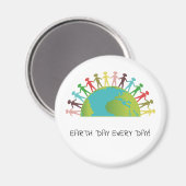 Earth Day Jeden Day Magazin Magnet (Vorderseite/Rückseite)
