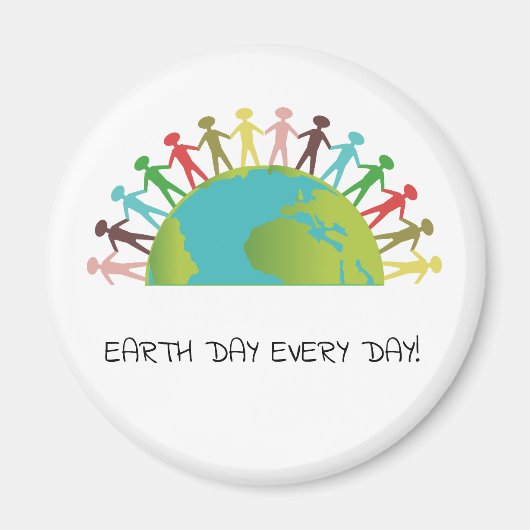 Earth Day Jeden Day Magazin Magnet (Vorne)