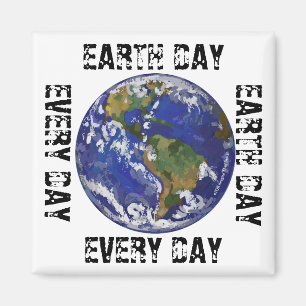 Earth Day Jeden Day Magazin Magnet