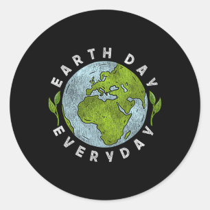 Earth Day Jeden Earth Day 3 Runder Aufkleber