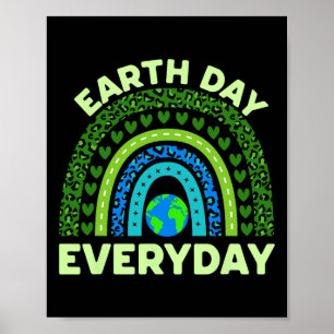 Earth Day Jeden Earth Day Umweltrainbow Poster