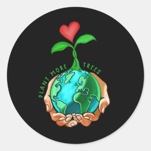 Earth Day Jeden Pflanze Mehr Bäume Rettete unser K Runder Aufkleber