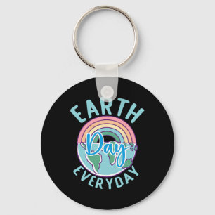 Earth Day Jeden Rainbow Heart Teacher Schlüsselanhänger