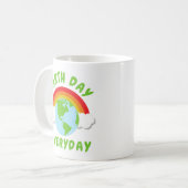 Earth Day Jeden Regenbogen Kaffeetasse (Vorderseite Links)