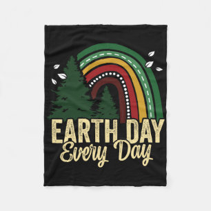 Earth Day Jeden Tag Awareness Planet Animal Men Wi Fleecedecke