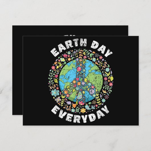 Earth Day Jeden Tag der Erde (Vorne/Hinten)