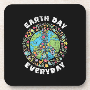 Earth Day Jeden Tag der Erde Getränkeuntersetzer