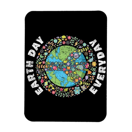 Earth Day Jeden Tag der Erde Magnet (Vertikal)