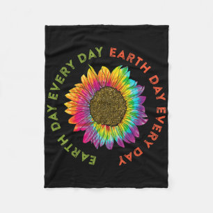 Earth Day Jeden Tag Hippie Gefärbte Krawatte Sonne Fleecedecke