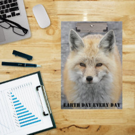 Earth Day Jeden Tag Red Fox Wildlife Foto Klemmbrett
