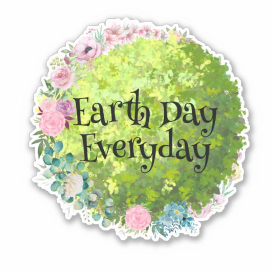 Earth Day Jeden Tag, Rett unseren Planet Sticker (Vorderseite)