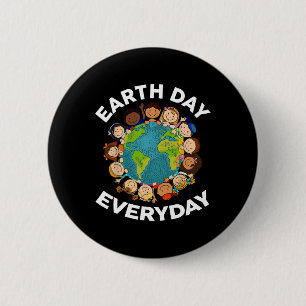 Earth Day Jeden Tag Shirt Kinder Kleinkind Lehrer Button