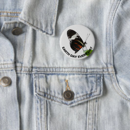 Earth Day Jeden Tag Tiger langes Schmetterling-Fot Button