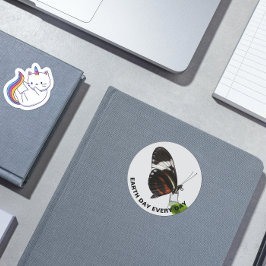 Earth Day Jeden Tag Tiger langes Schmetterling-Fot Runder Aufkleber